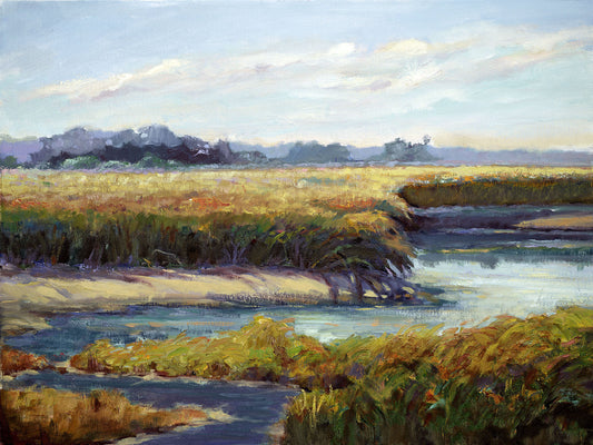 Kiawah Marsh Waterway Artist Enhanced Canvas Print