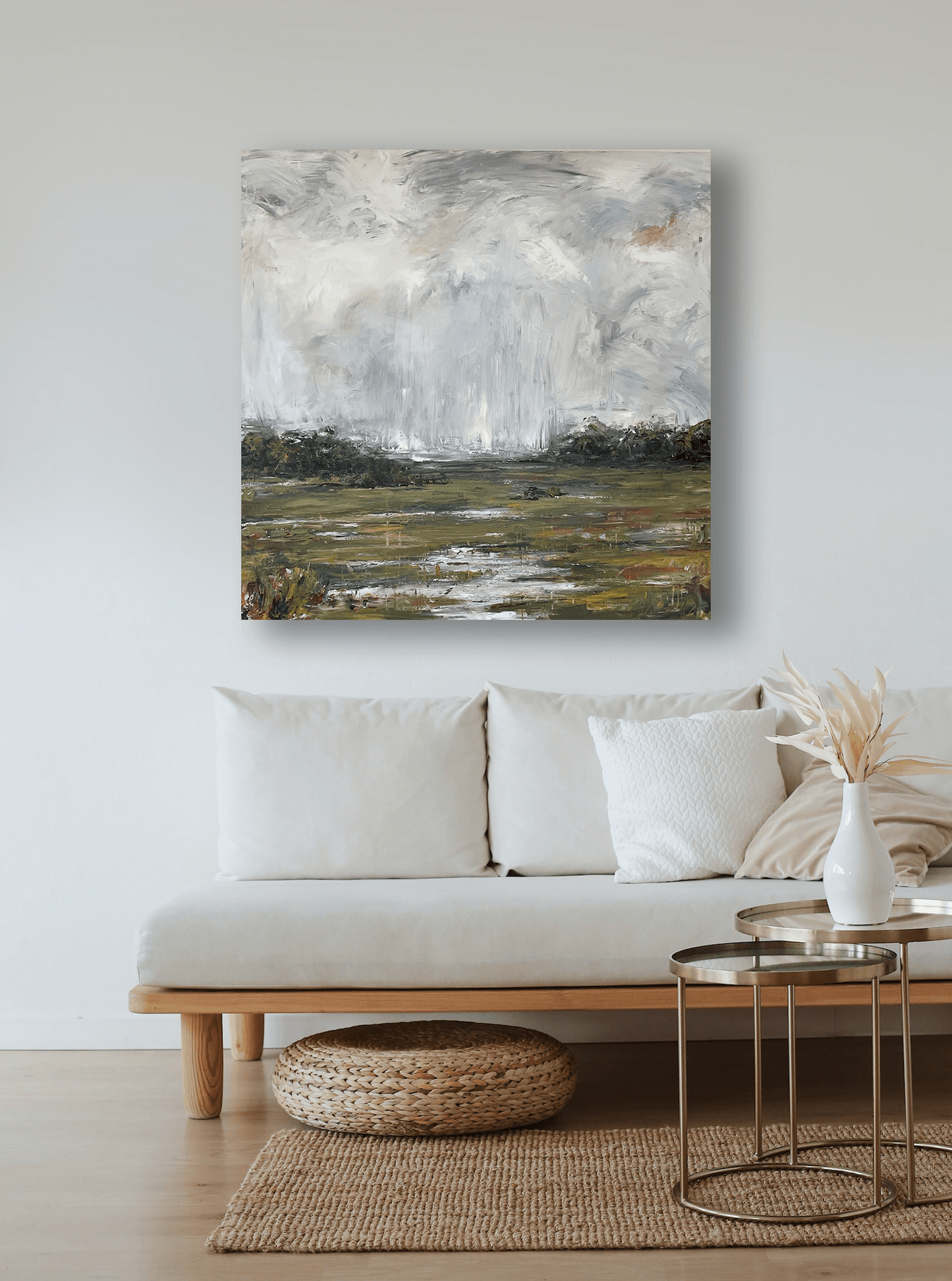 On the Marsh Artist Enhanced Canvas Print