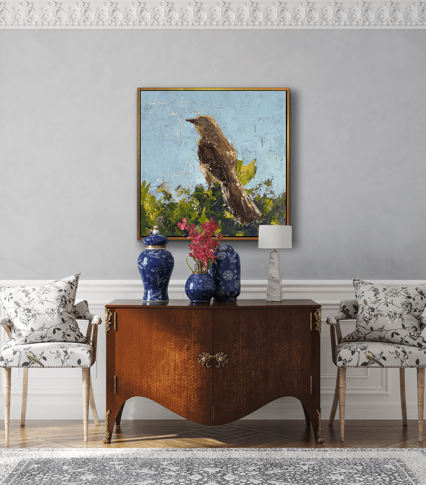 Sparrow Artist Enhanced Canvas Print