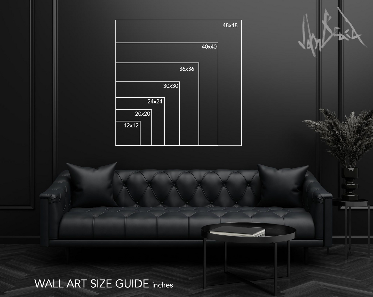 Black and Gray IV Glossy Poster Print