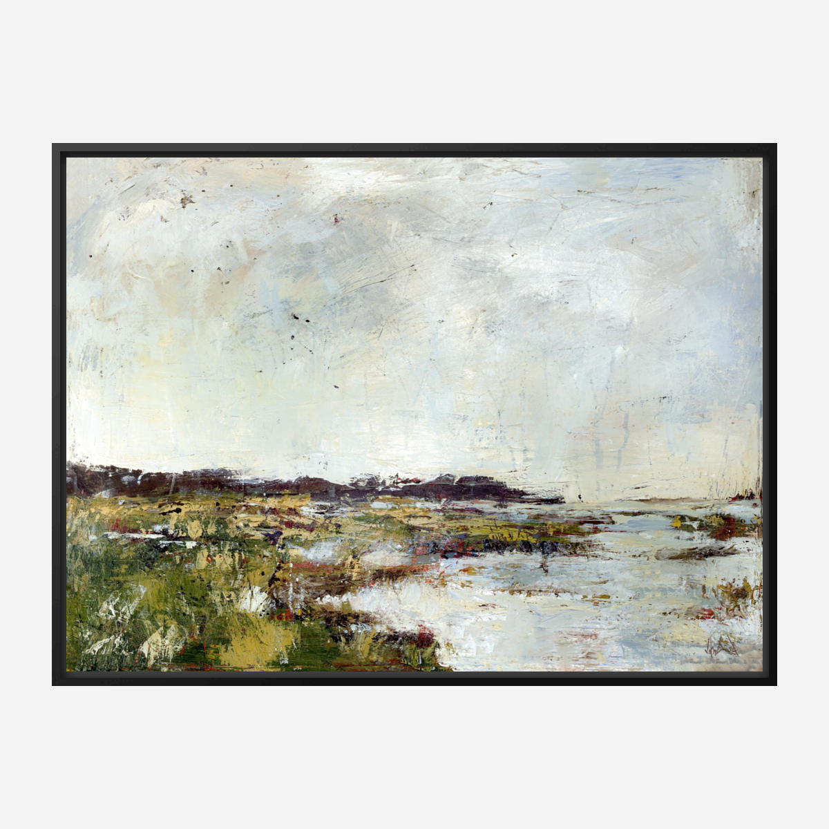 Abstract Marsh Artist Enhanced Canvas Print