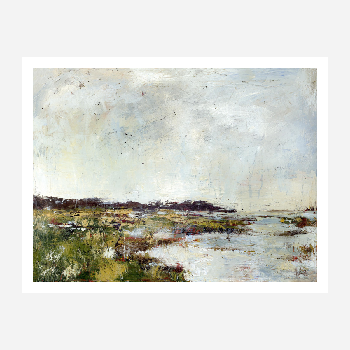 Abstract Marsh Fine Art Paper Print