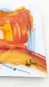 Red Yellow Gray Abstract High Gloss Acrylic Print