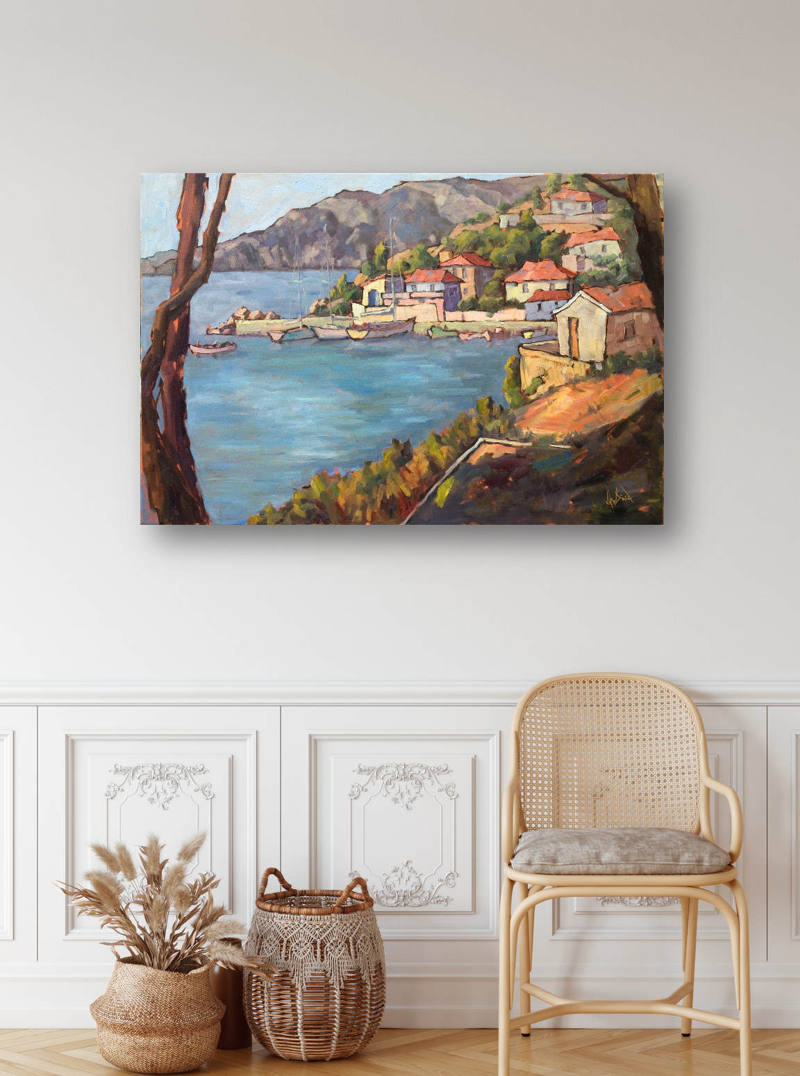 Amalfi Coast Artist Enhanced Canvas Print