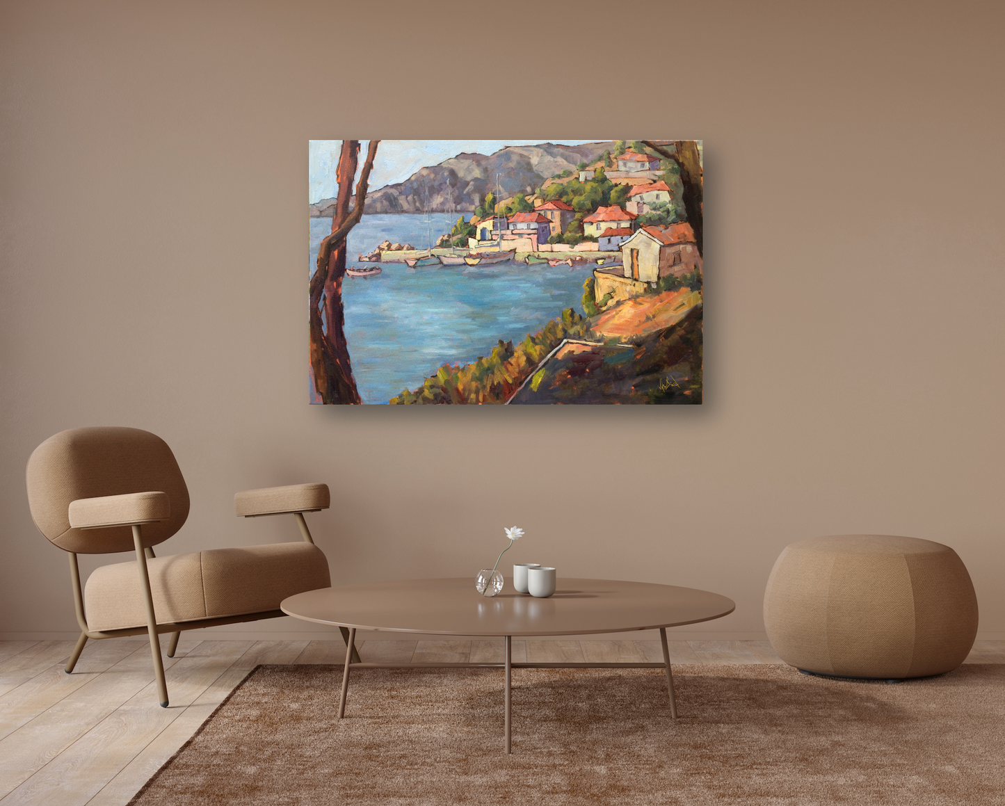 Amalfi Coast Artist Enhanced Canvas Print