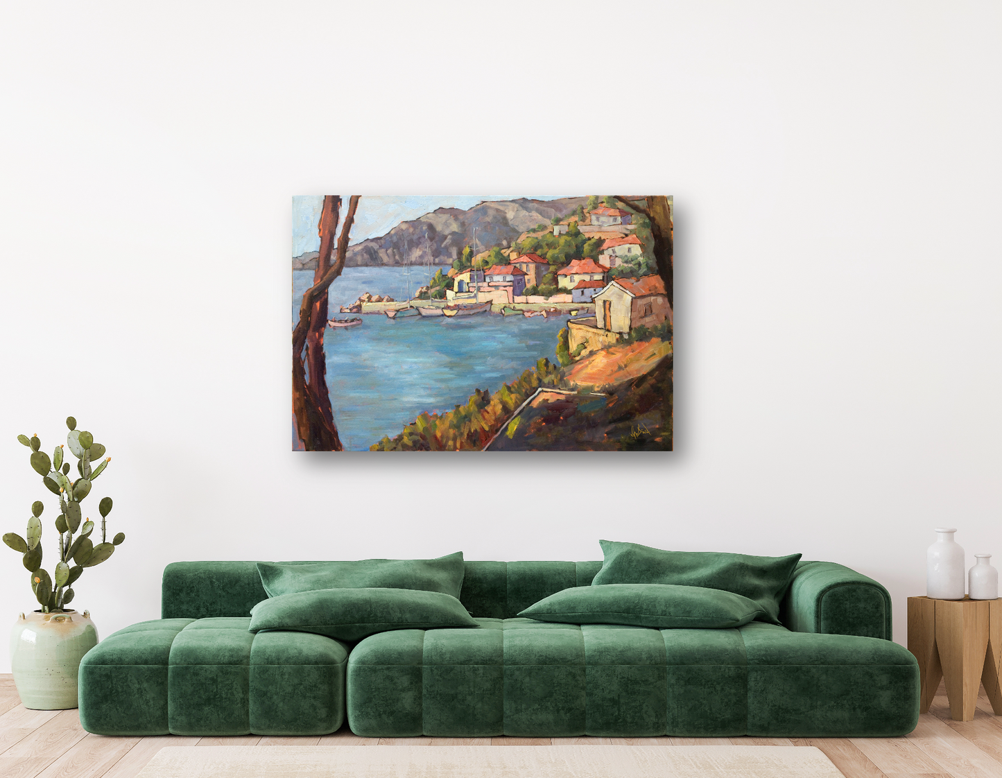 Amalfi Coast Artist Enhanced Canvas Print