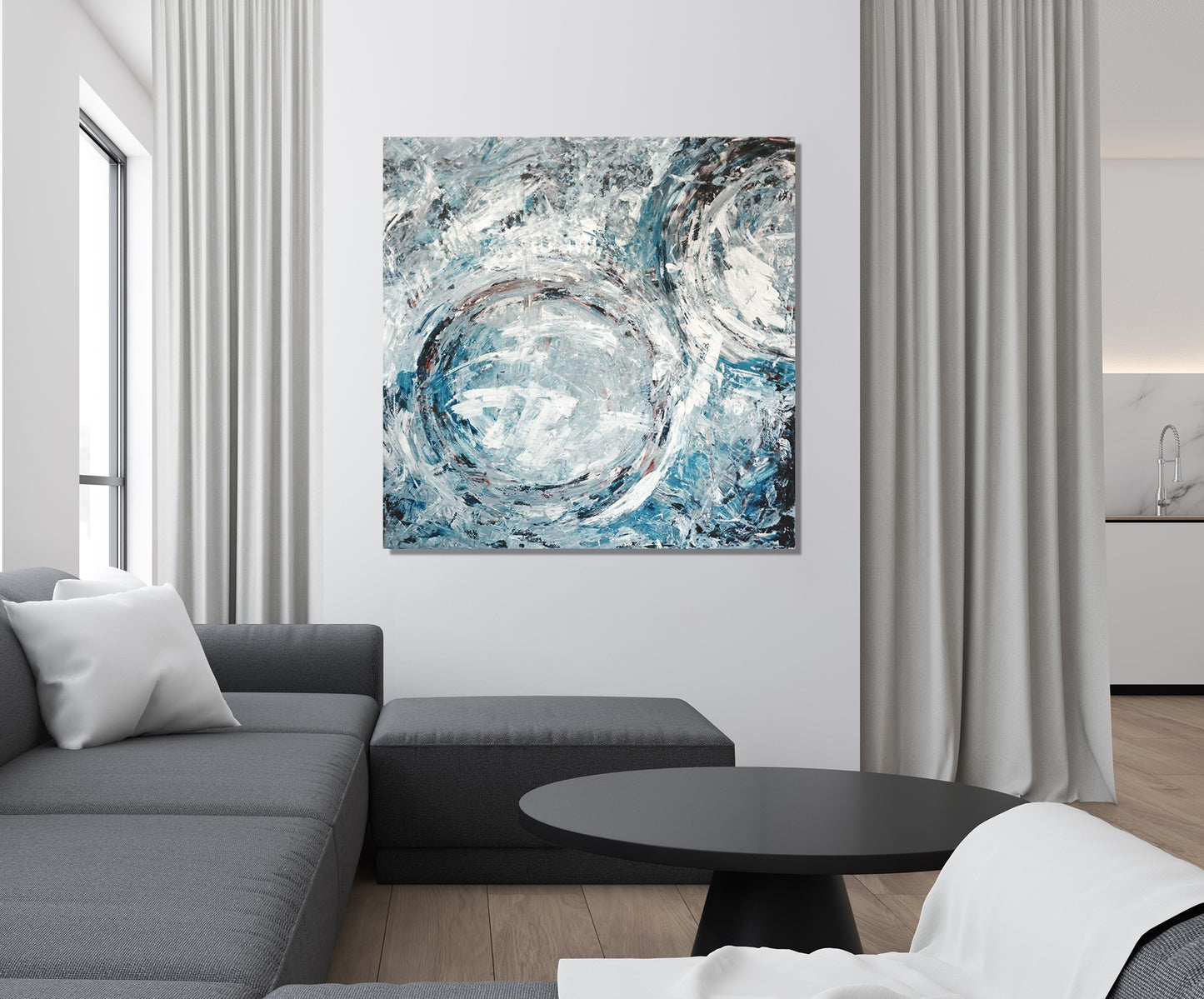 Aqua Azul II High Gloss Metal Print