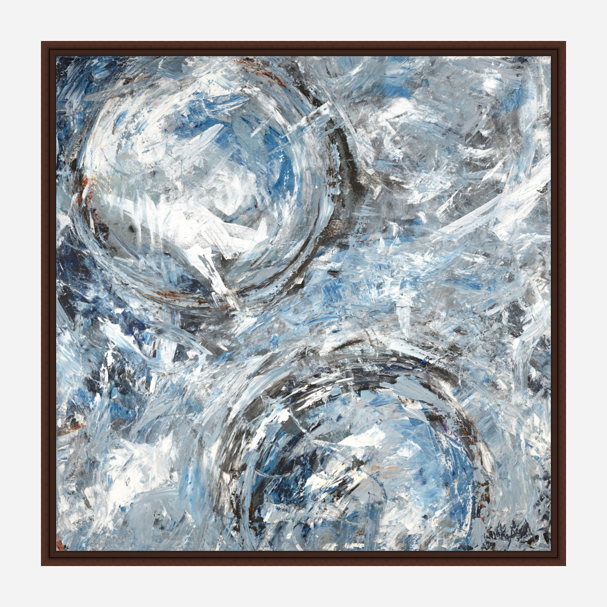Aqua Azul I Artist Enhanced Canvas Print