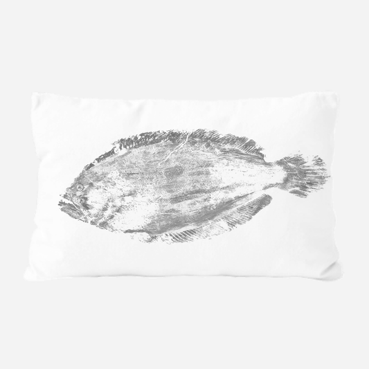 Black and White Flounder Pillow