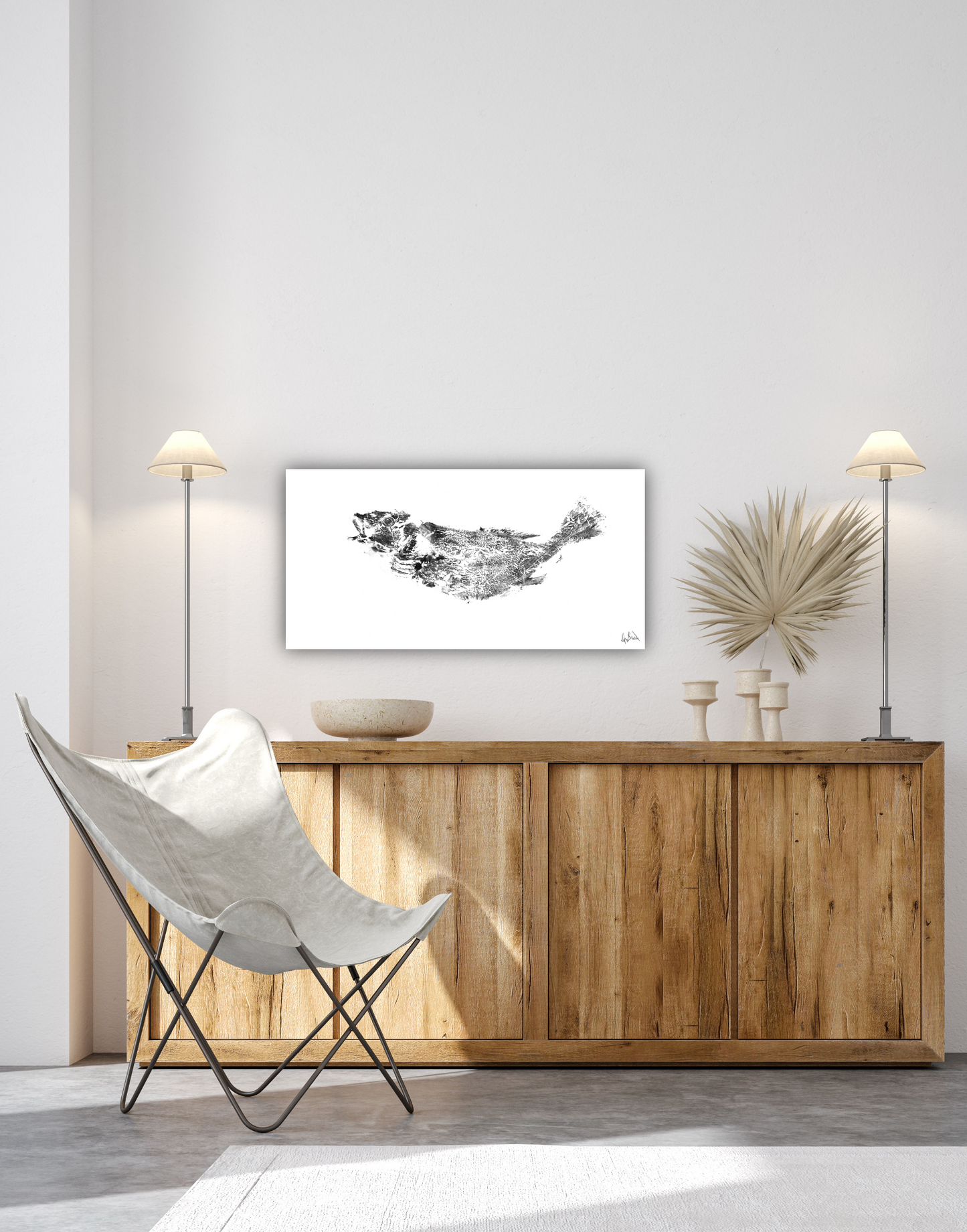 Black and White Gills Glossy Poster Print