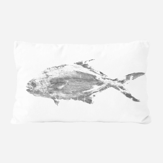 Black and White Pompano Pillow