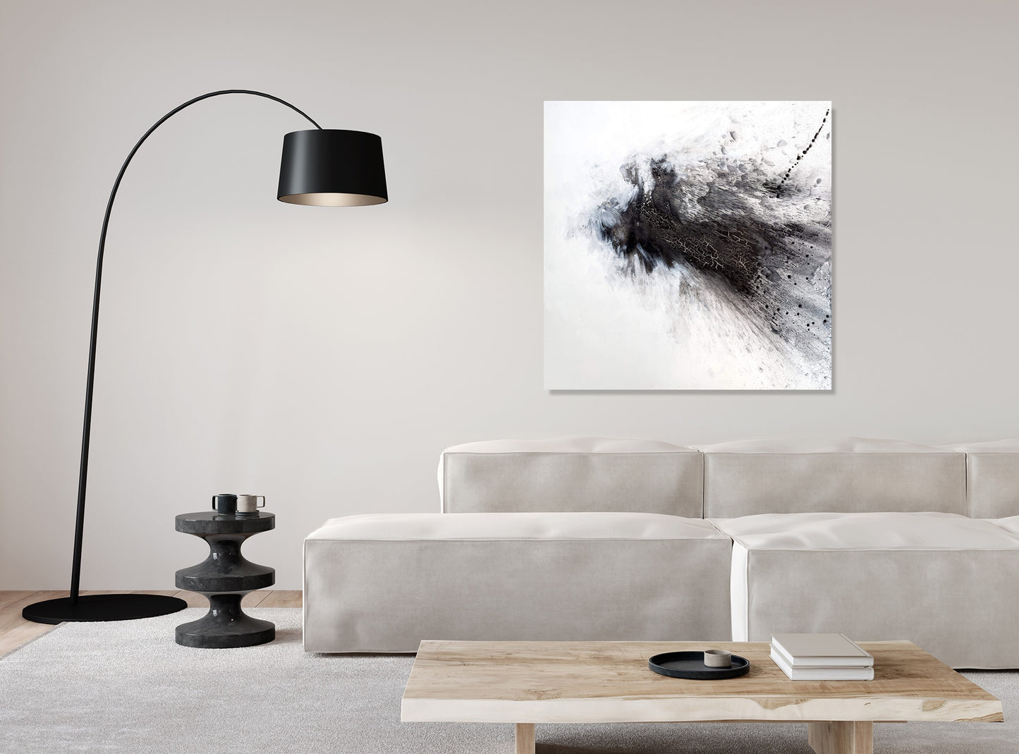 Black & Gray IV Fine Art Paper Print