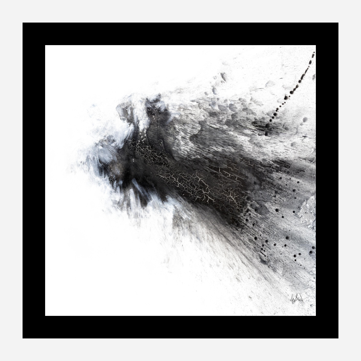 Black & Gray IV Fine Art Paper Print