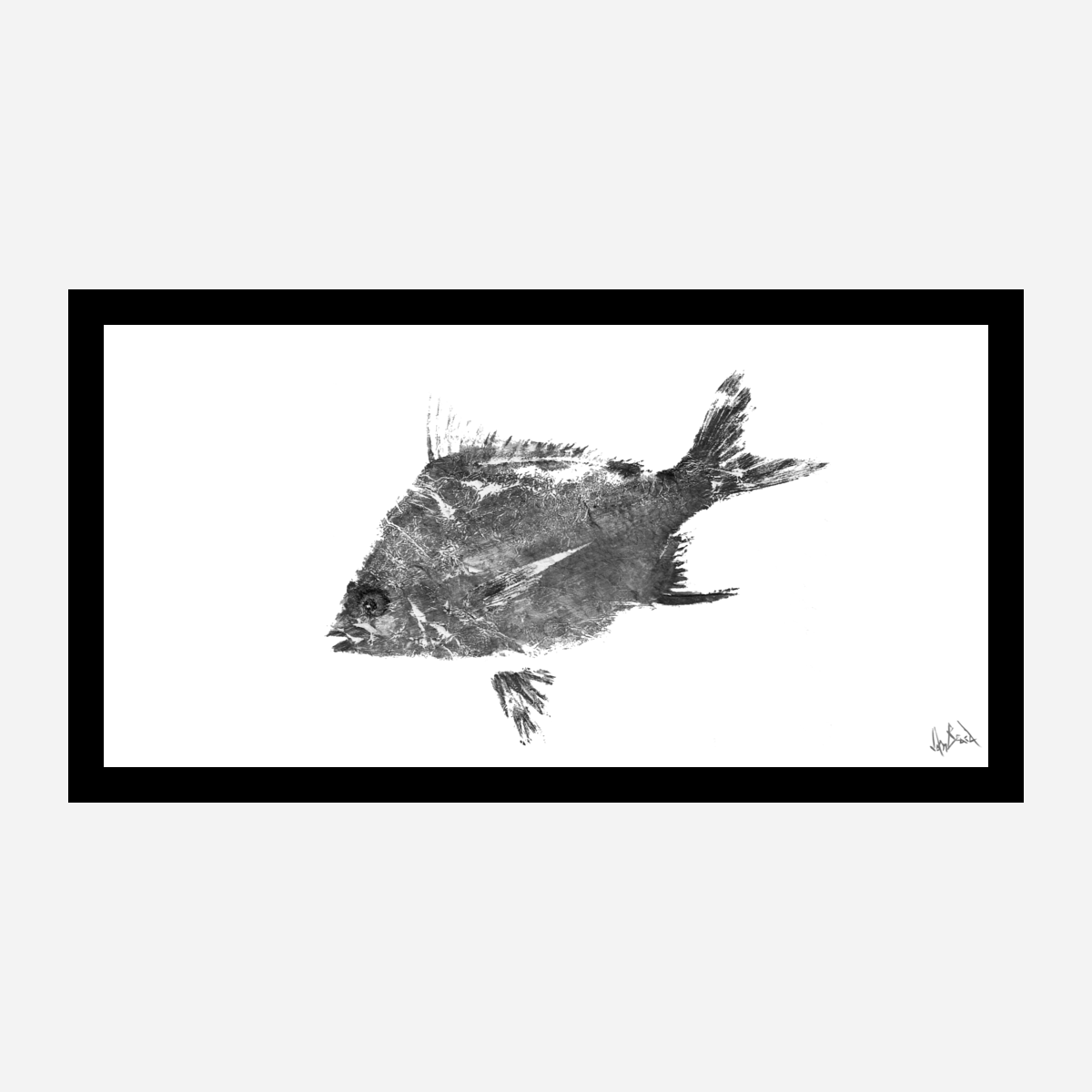 Black and White Little Guy Fine Art Paper Print