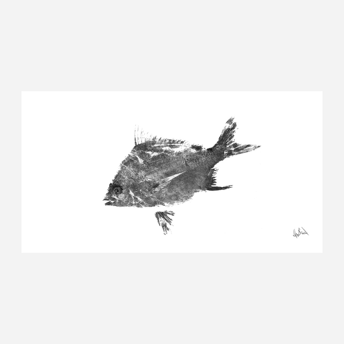 Black and White Little Guy Fine Art Paper Print