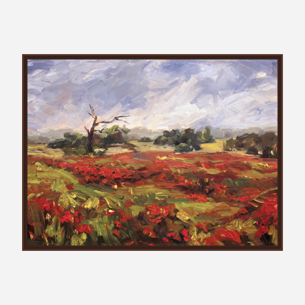 Blaze of Poppies Artist Enhanced Canvas Print