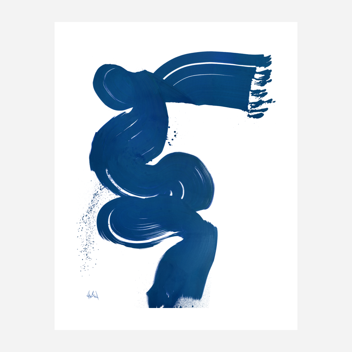 Blue Current Fine Art Paper Print