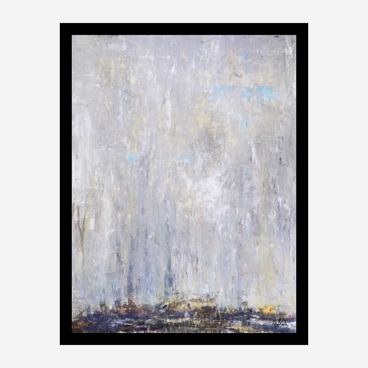 Blue Rain III Fine Art Paper Print
