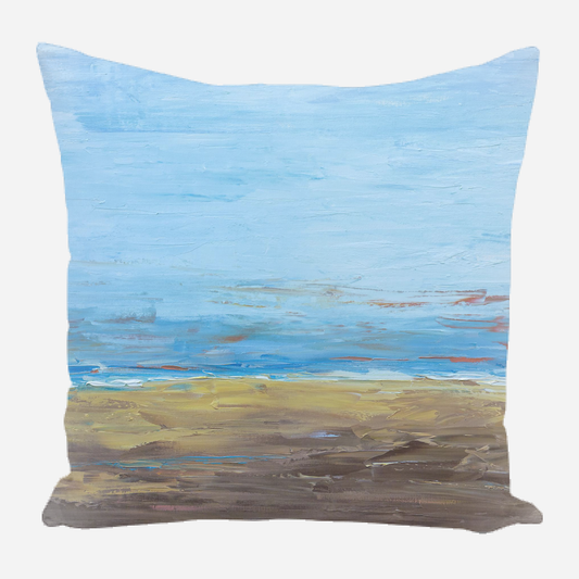 Blue and Tan Pillow