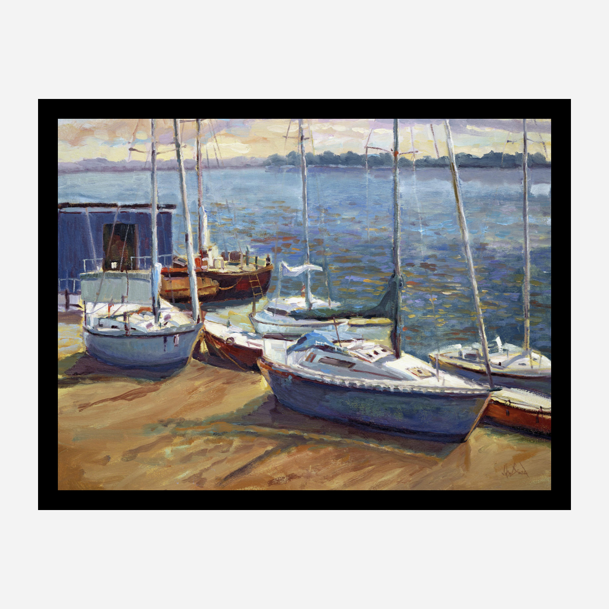 Boats of Borge Fine Art Paper Print