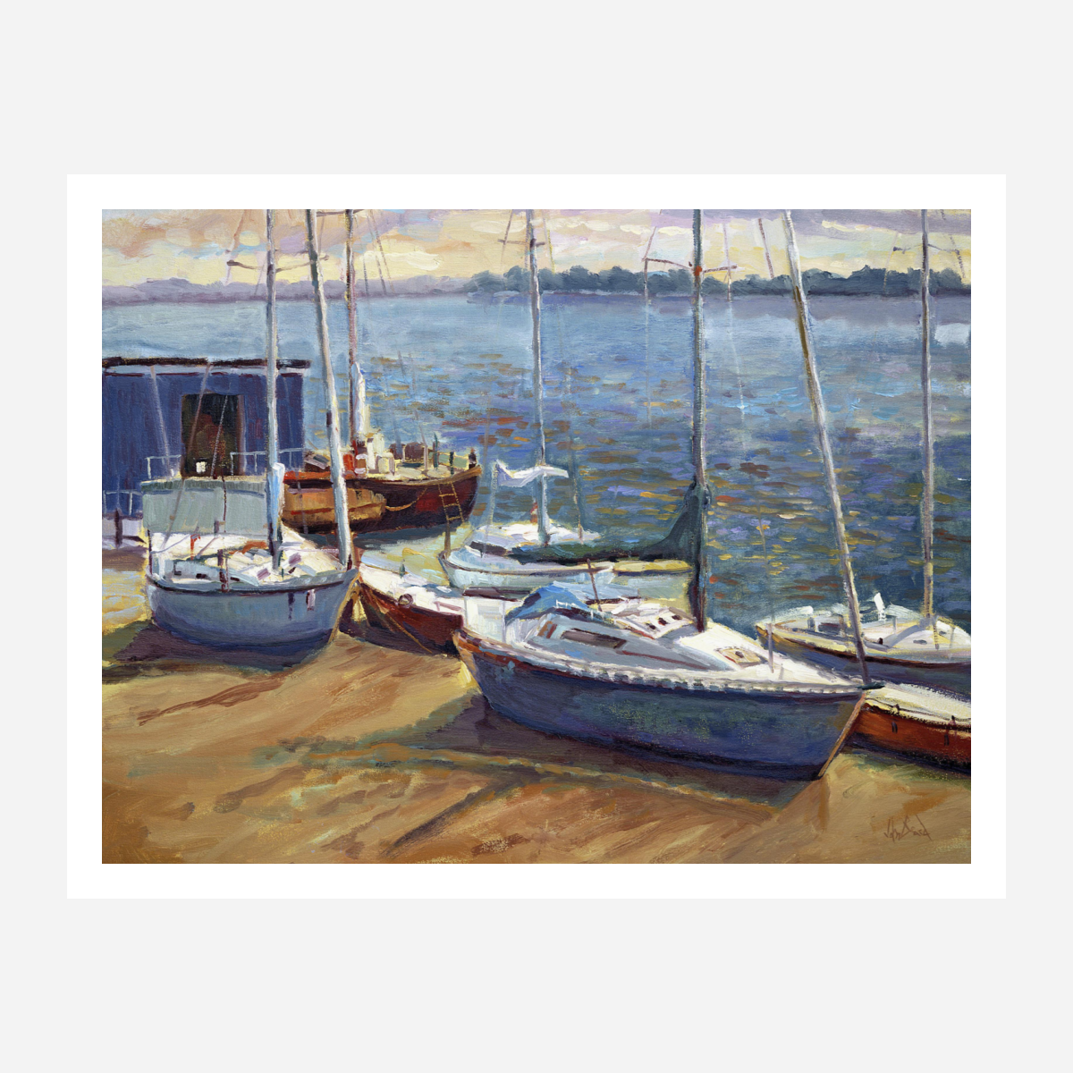 Boats of Borge Fine Art Paper Print