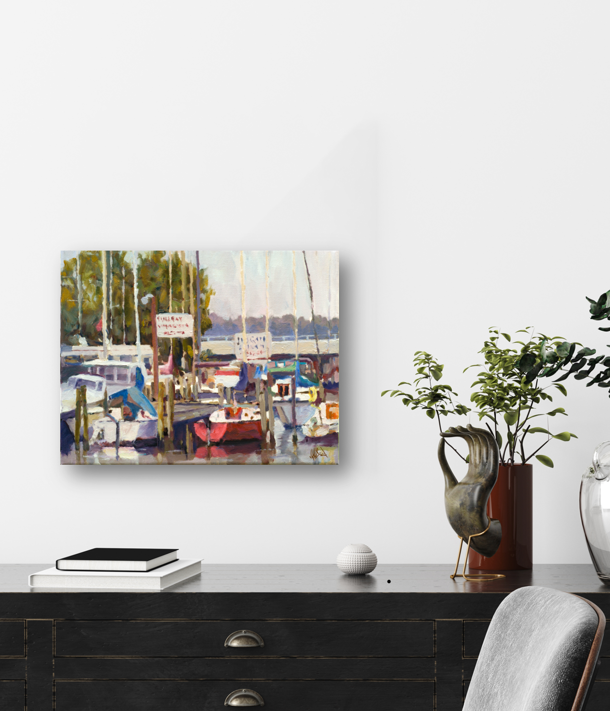 Bull Bay Pier Artist Enhanced Canvas Print