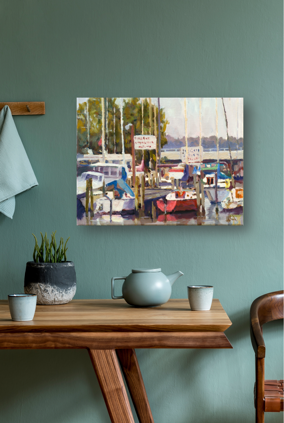 Bull Bay Pier Artist Enhanced Canvas Print