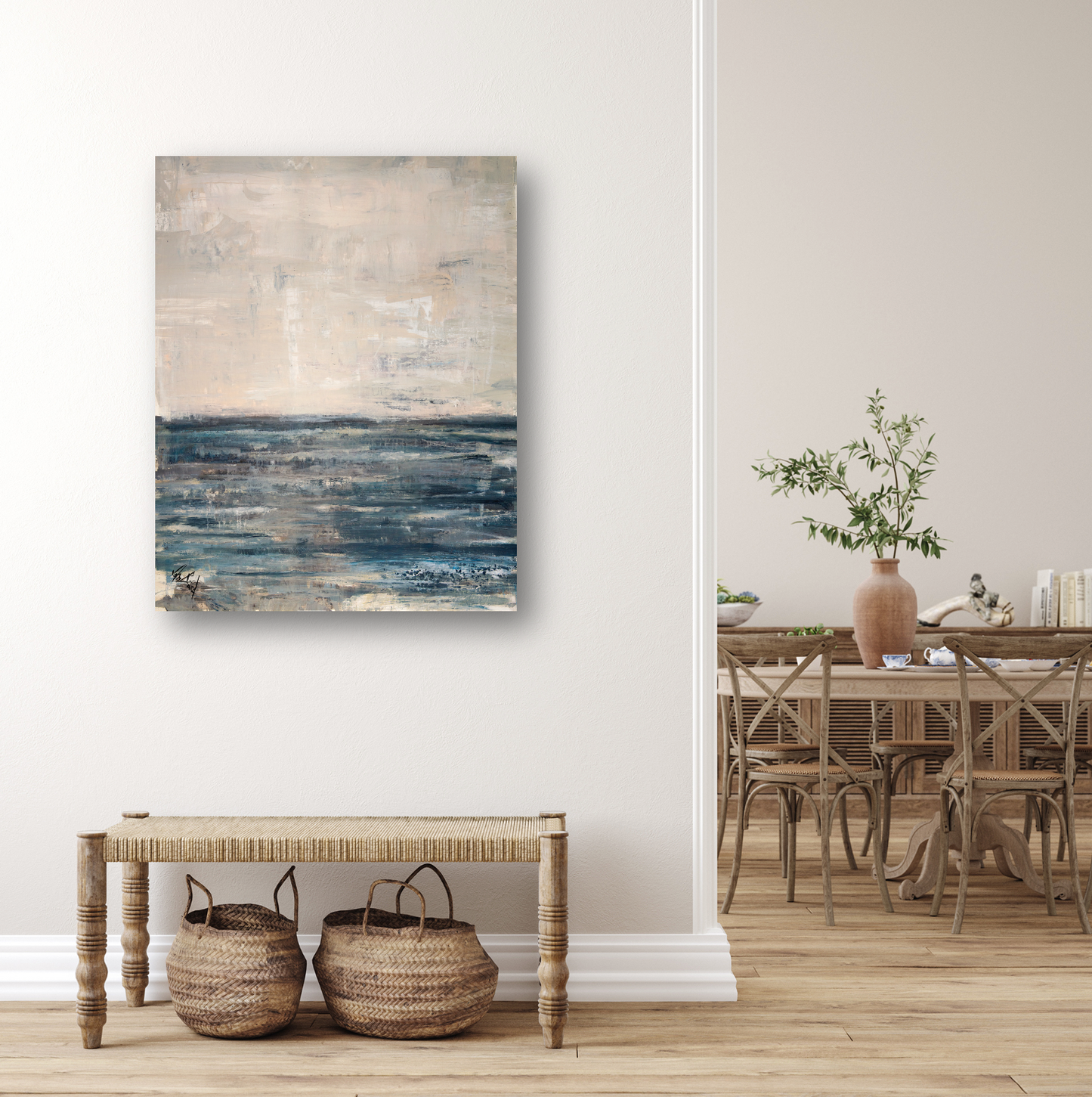 Calm Sea Artist Enhanced Canvas Print