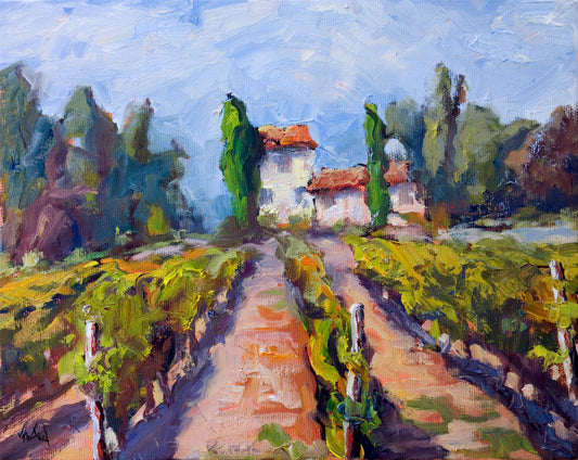 Chablis Vineyard Artist Enhanced Canvas Print