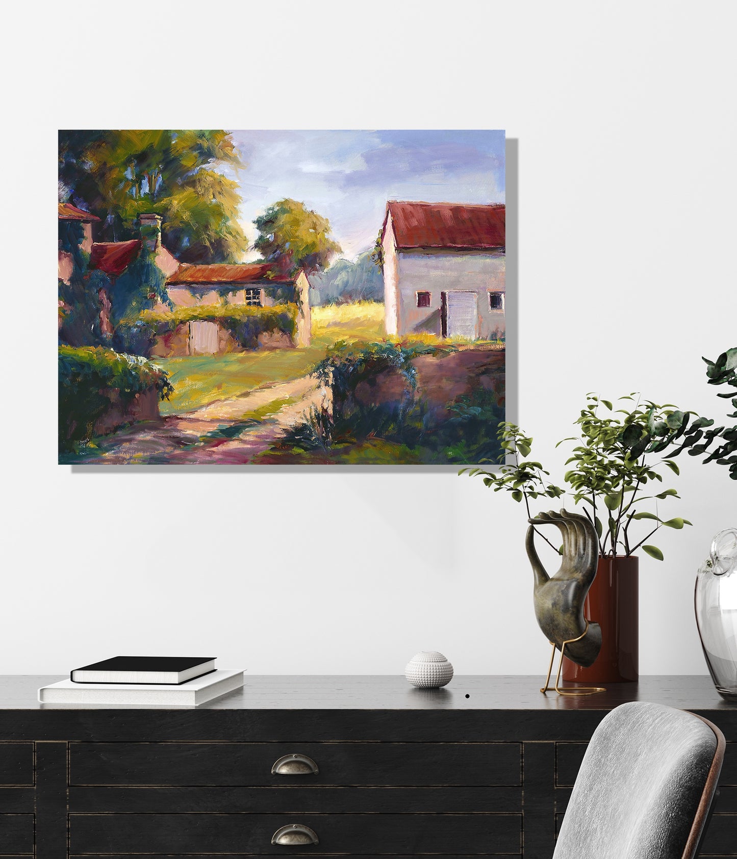 Chateau de la Mong High Gloss Metal Print