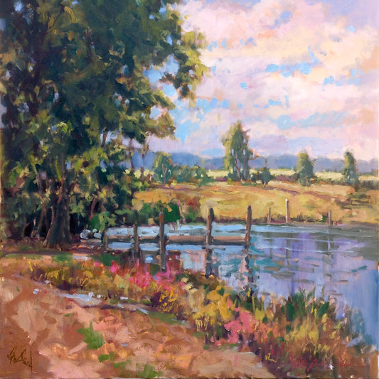 Country Pond Artist Canvas Enhanced Print