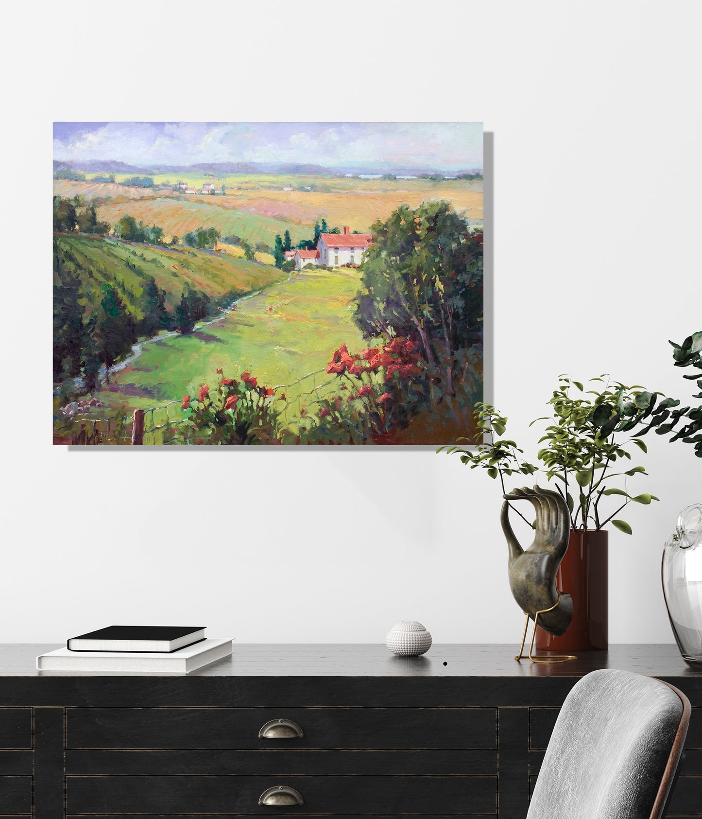 Countryside in France Glossy Poster Print