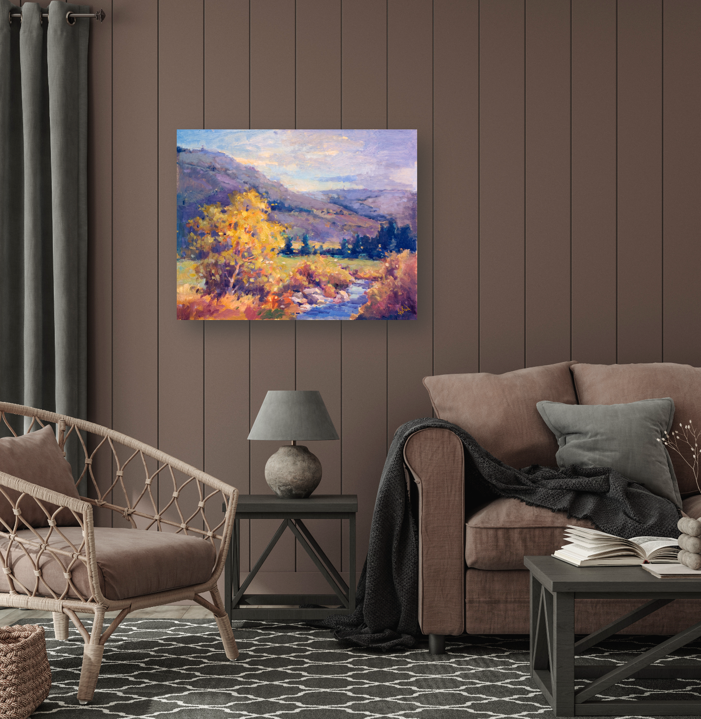 Creek in the Valley Artist Enhanced Canvas Print