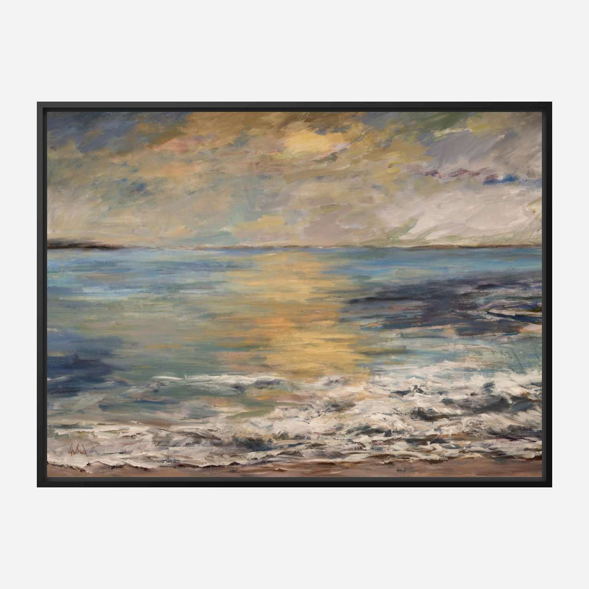 Dana Point at Sunset Artist Enhanced Canvas Print
