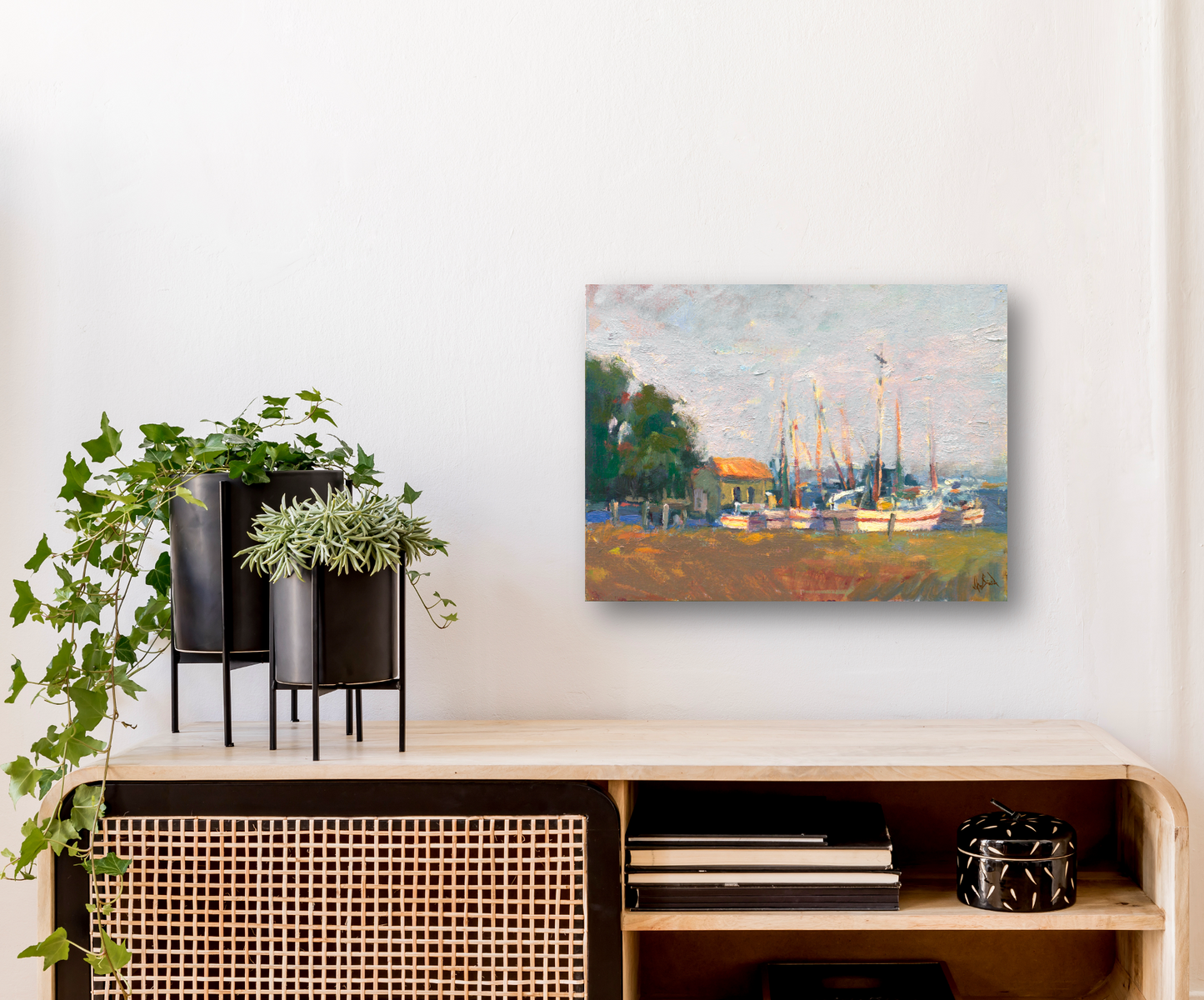 Dockside Artist Enhanced Canvas Print