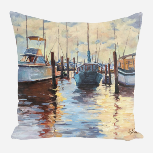 Docks at Sunset Pillow
