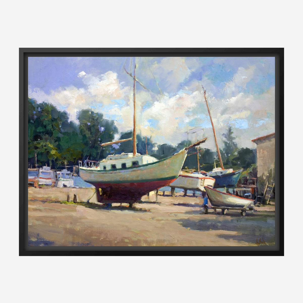 Dry Dock Artist Enhanced Canvas Print