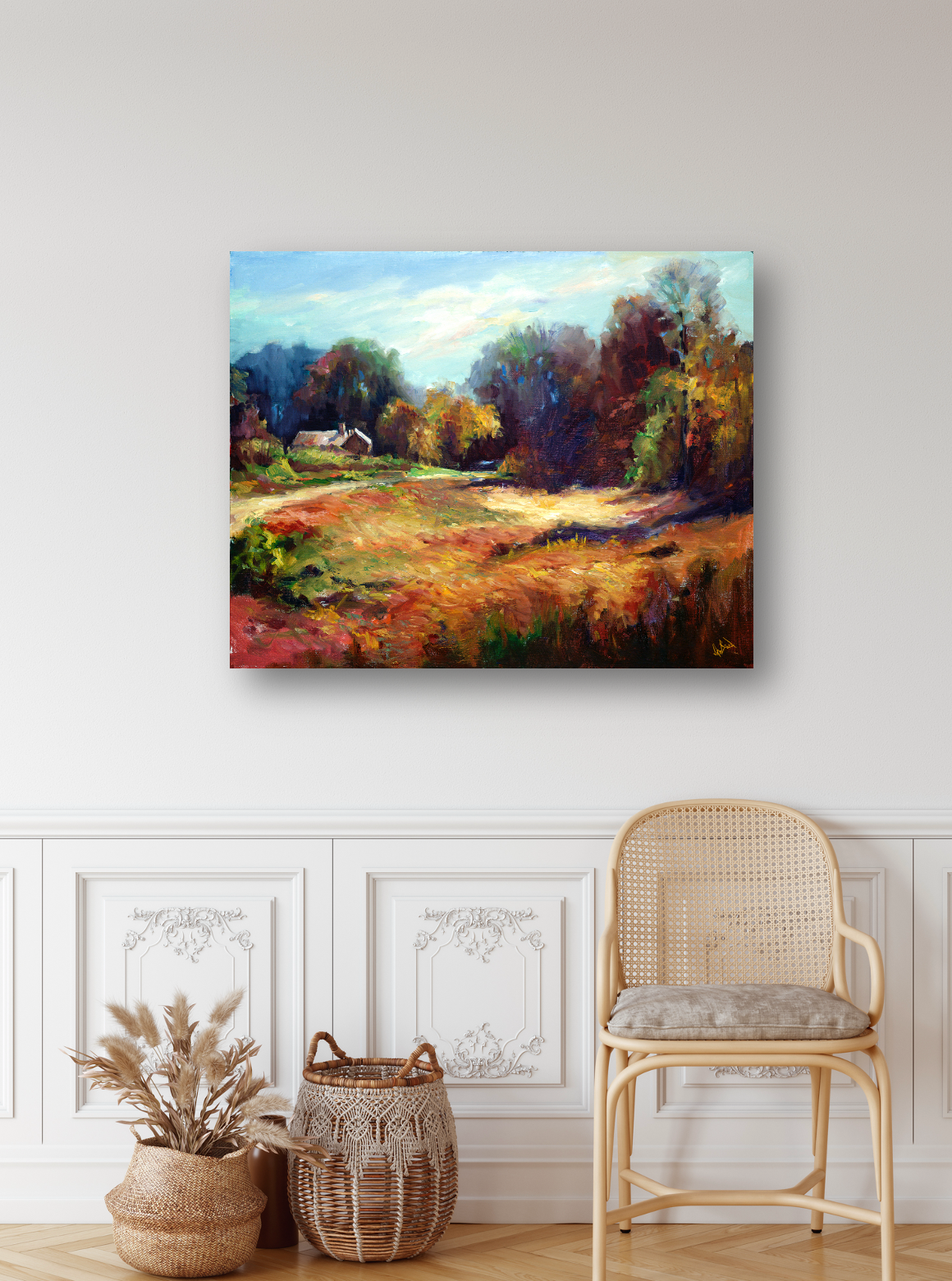 Fall in the Carolinas Artist Enhanced Canvas Print