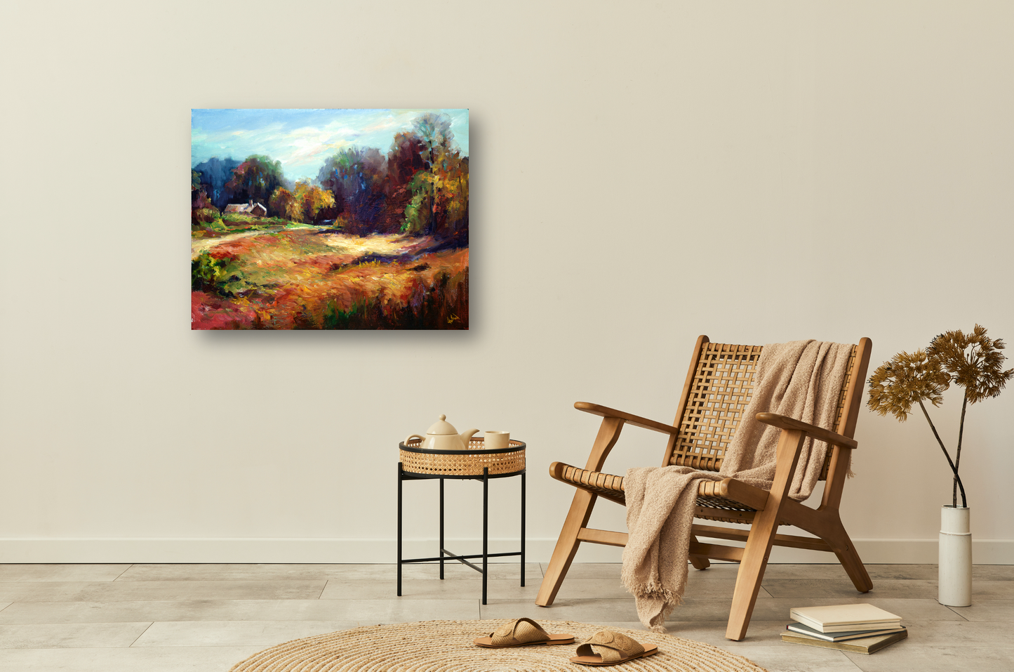 Fall in the Carolinas Artist Enhanced Canvas Print