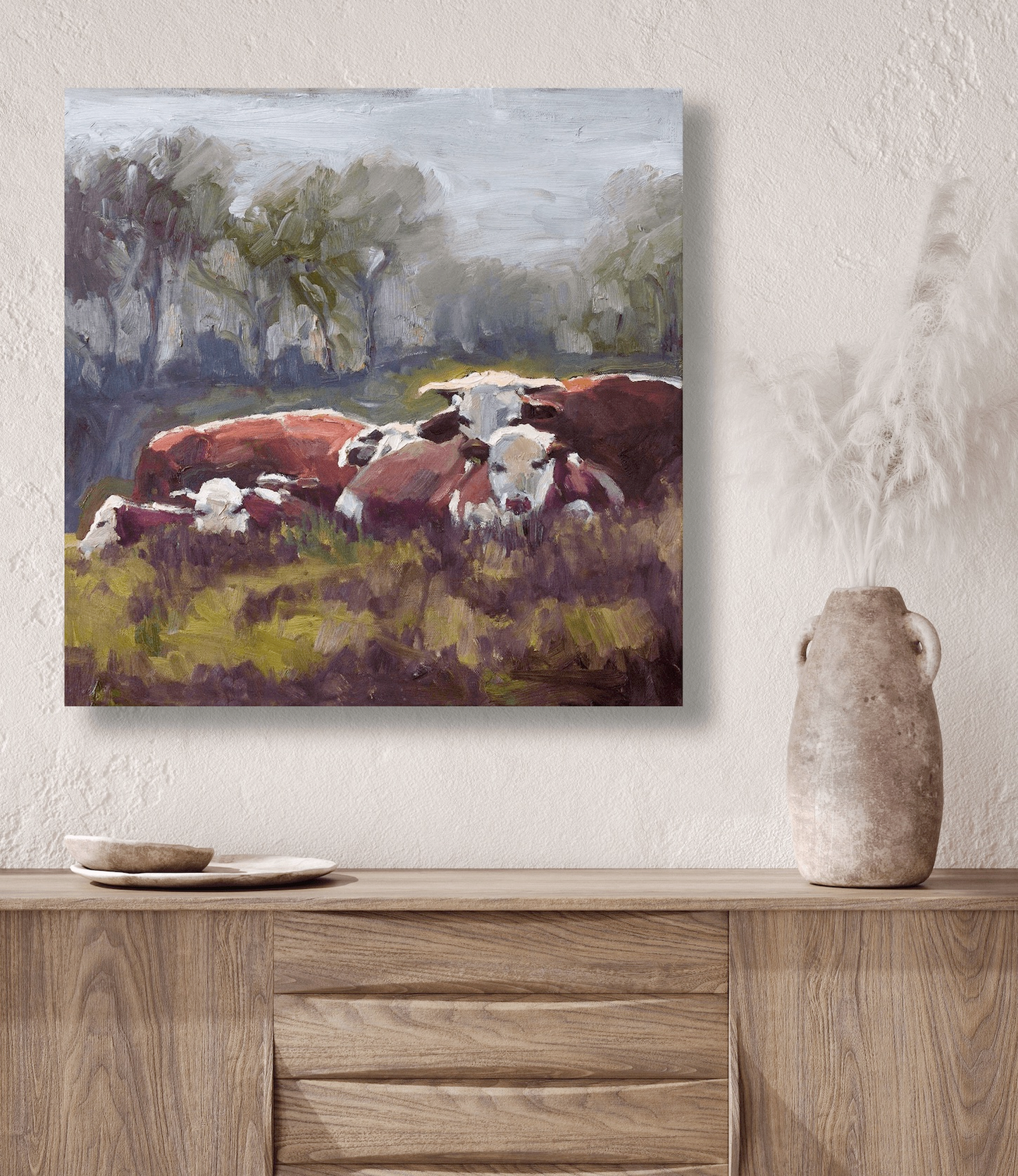 Five Cows High Gloss Acrylic Print