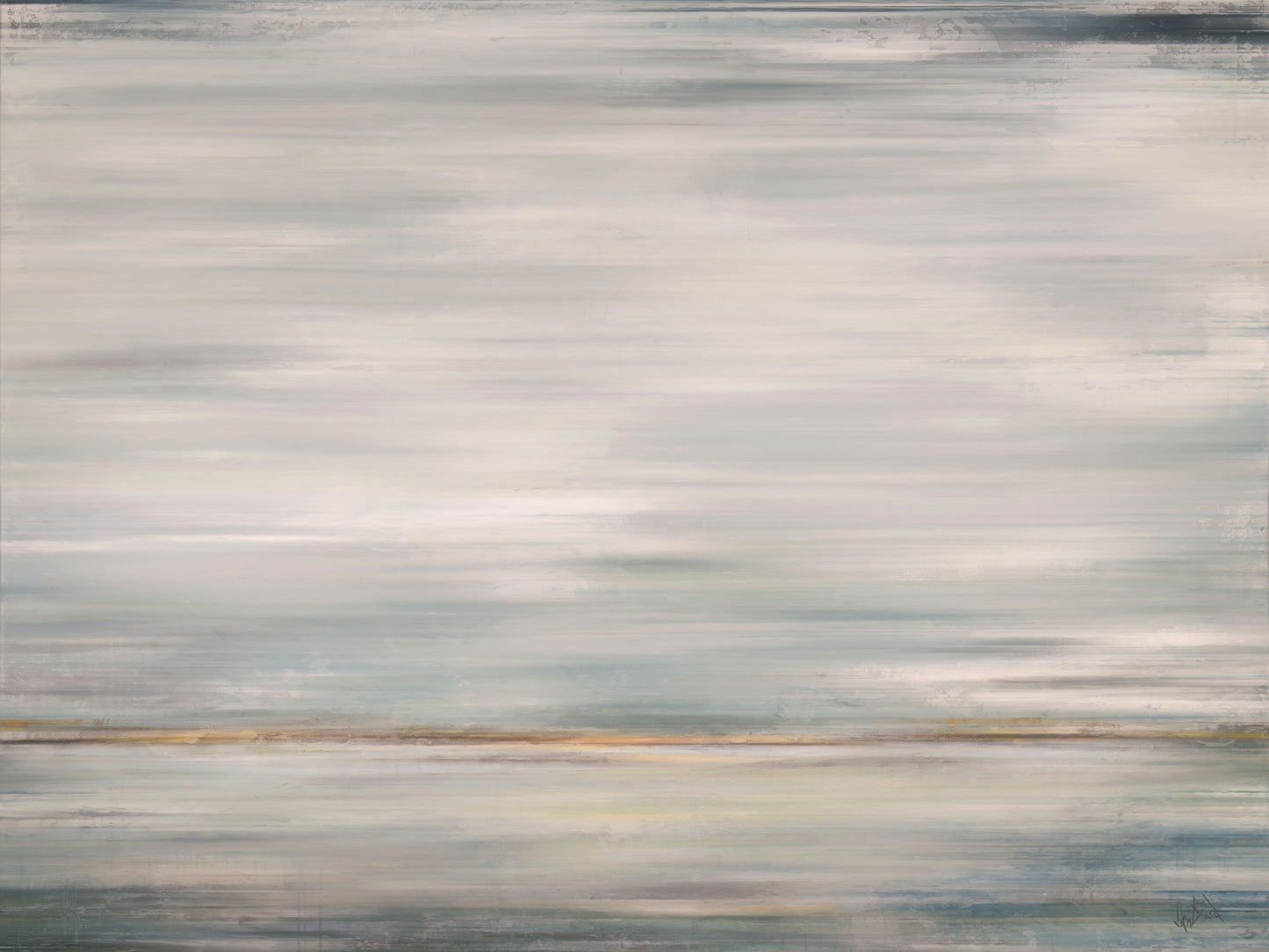 Golden Shore Artist Enhanced Canvas Print