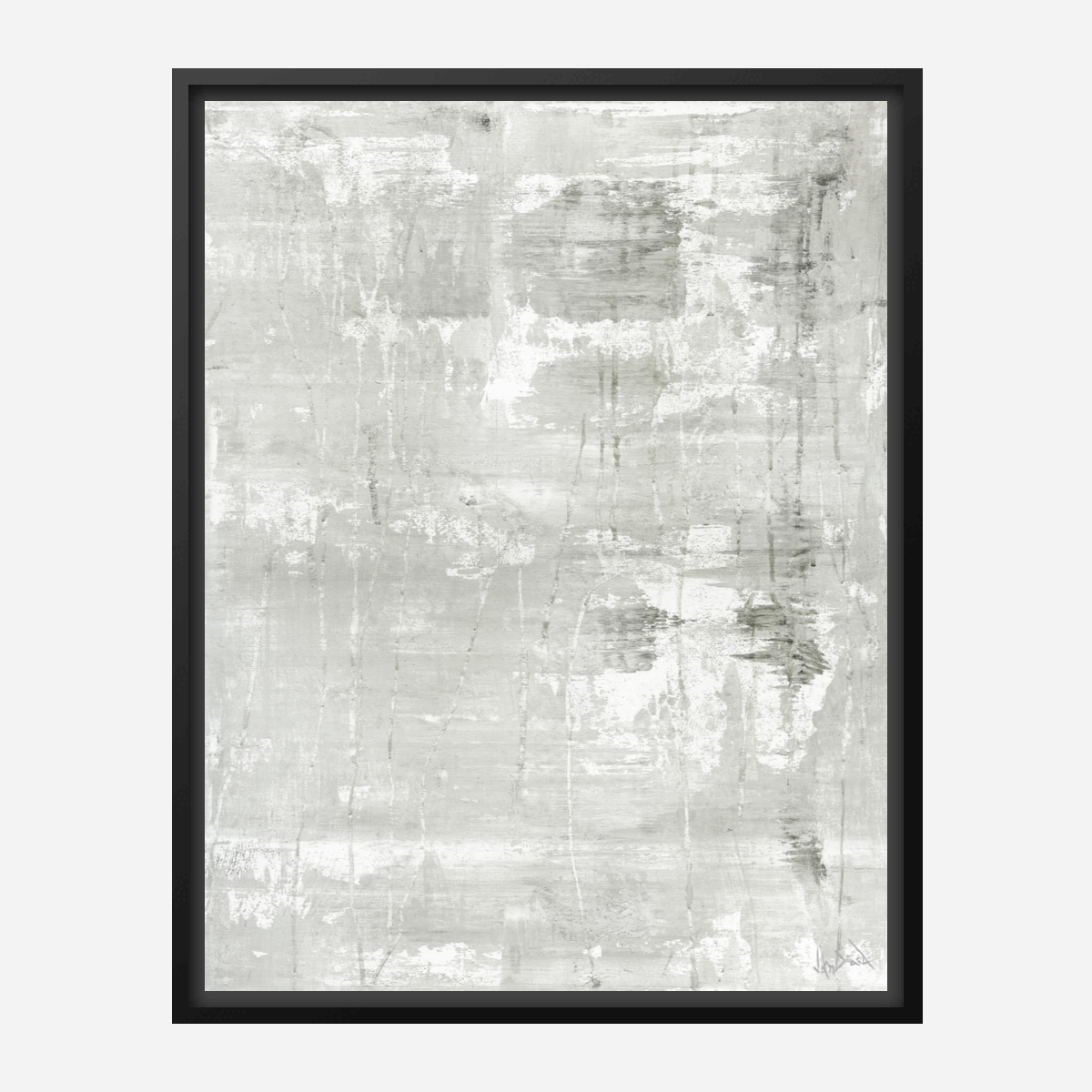 Gray on White II Artist Enhanced Canvas Print