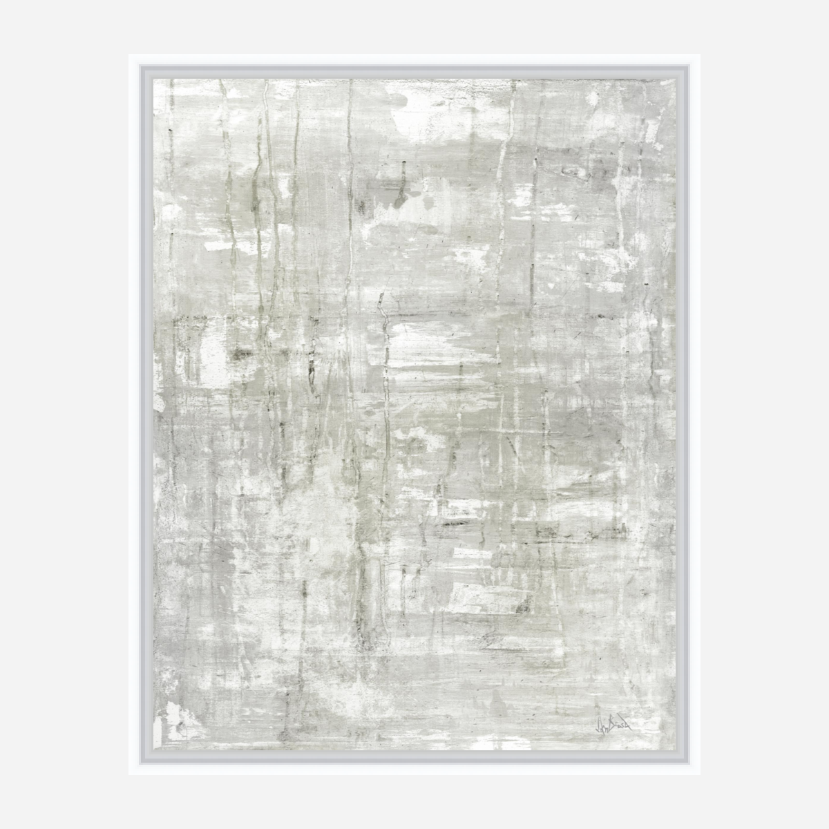 Gray on White I Artist Enhanced Canvas Print