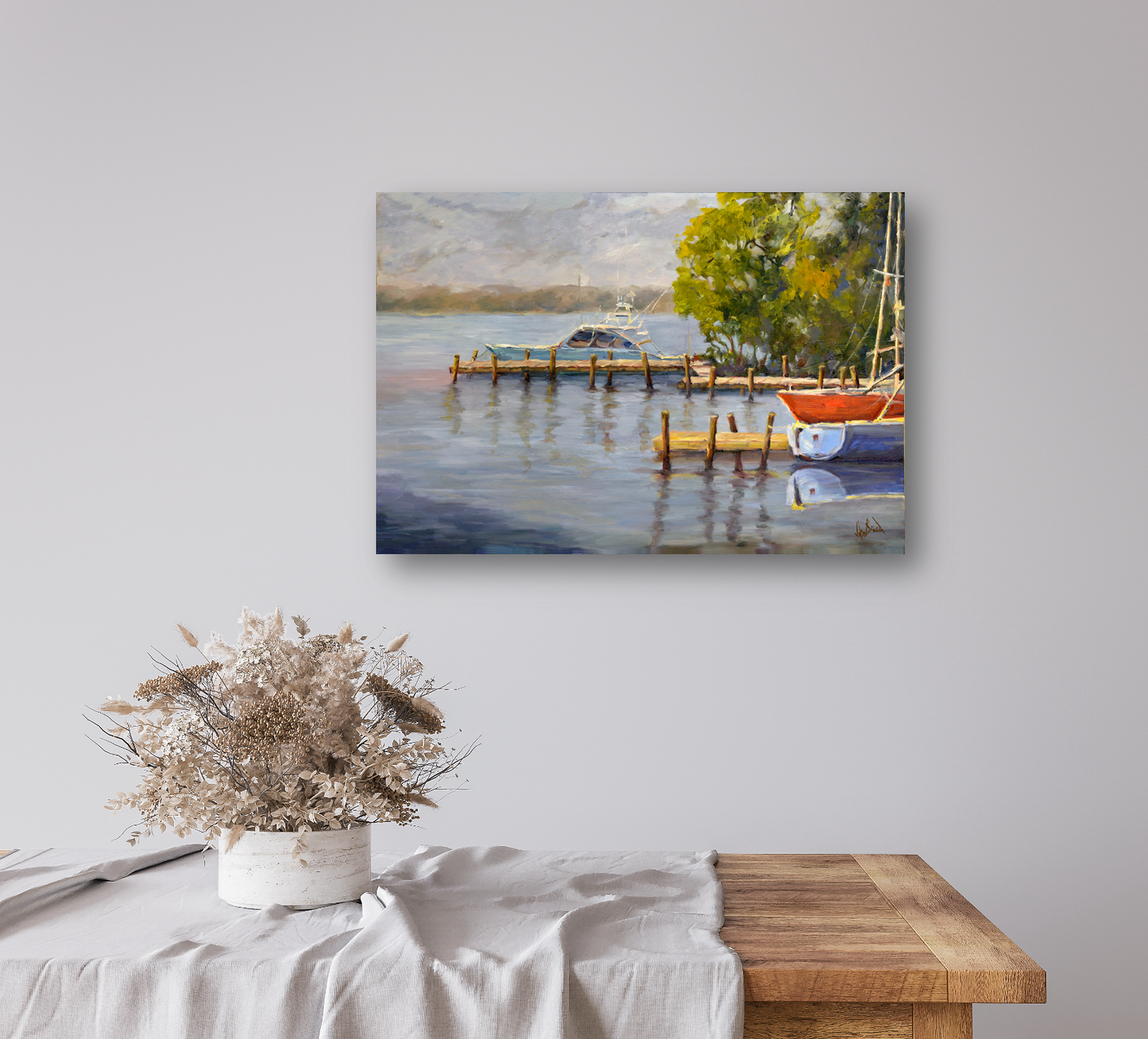 Hilton Head Harbor Artist Enhanced Canvas Print