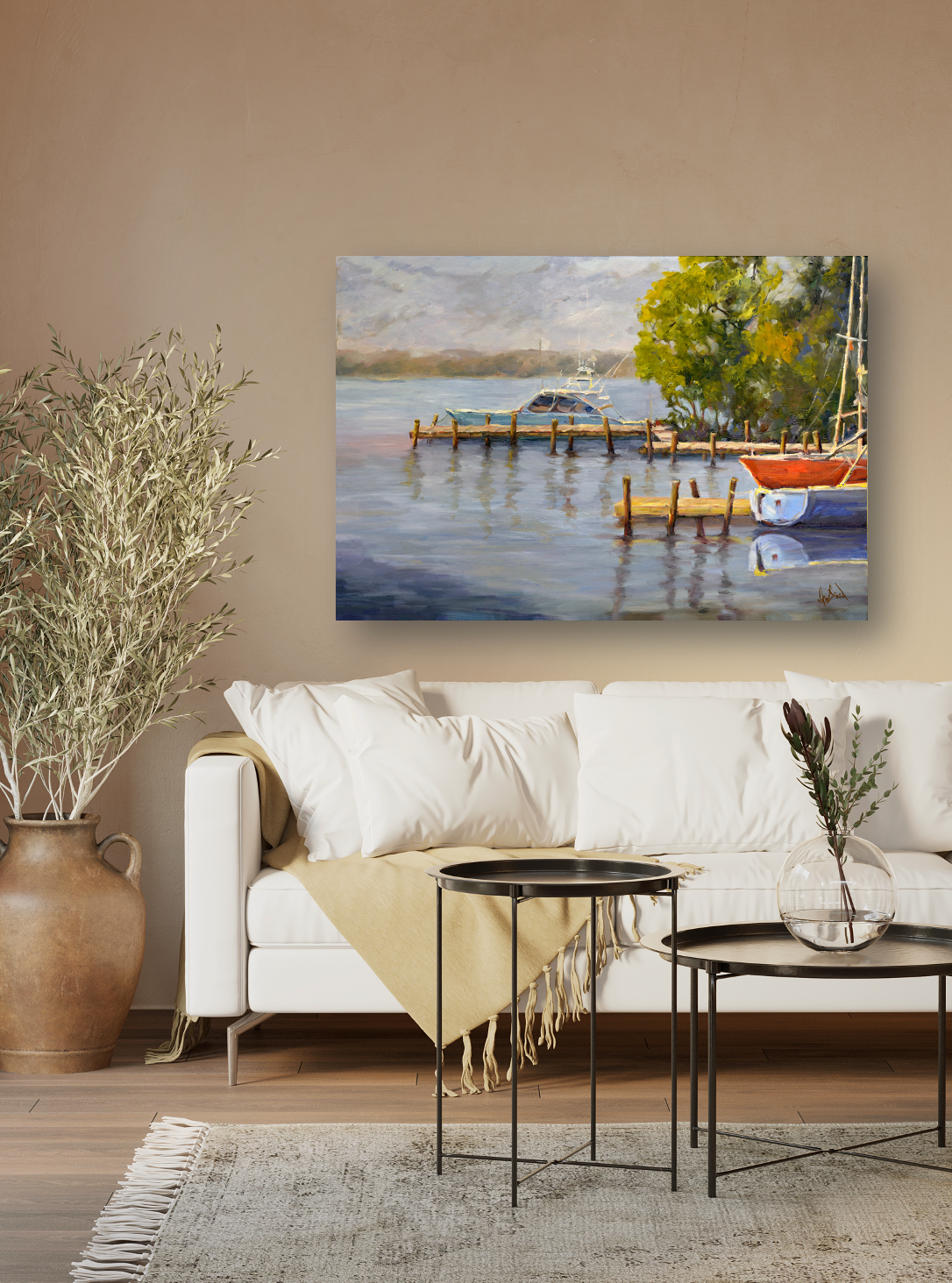 Hilton Head Harbor Artist Enhanced Canvas Print