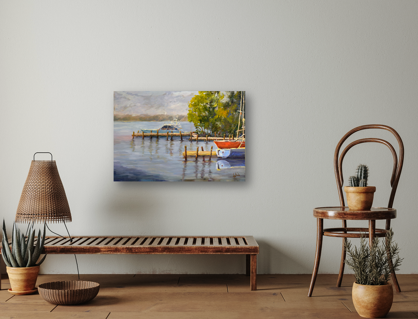 Hilton Head Harbor Artist Enhanced Canvas Print