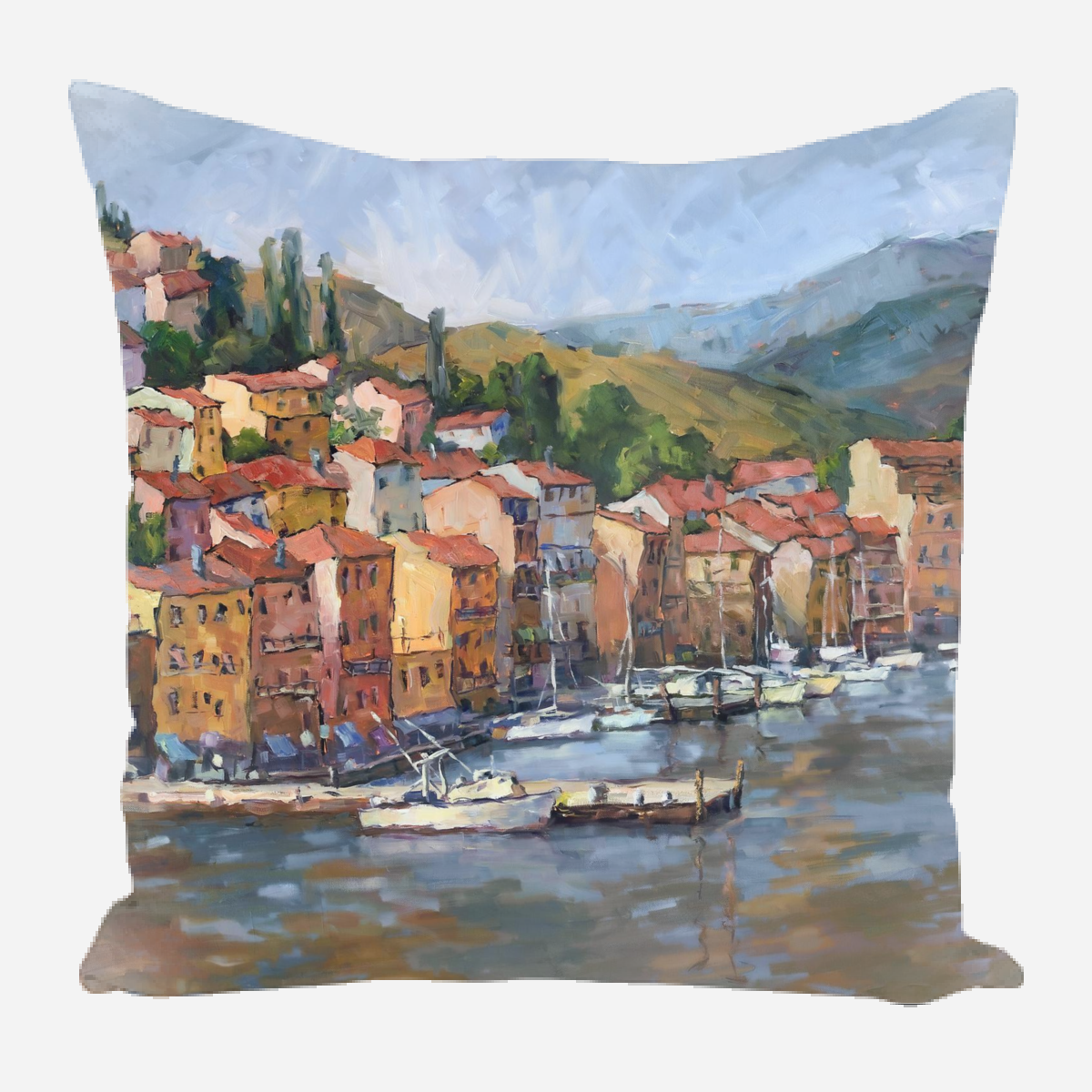 Italian Coastal Village Pillow