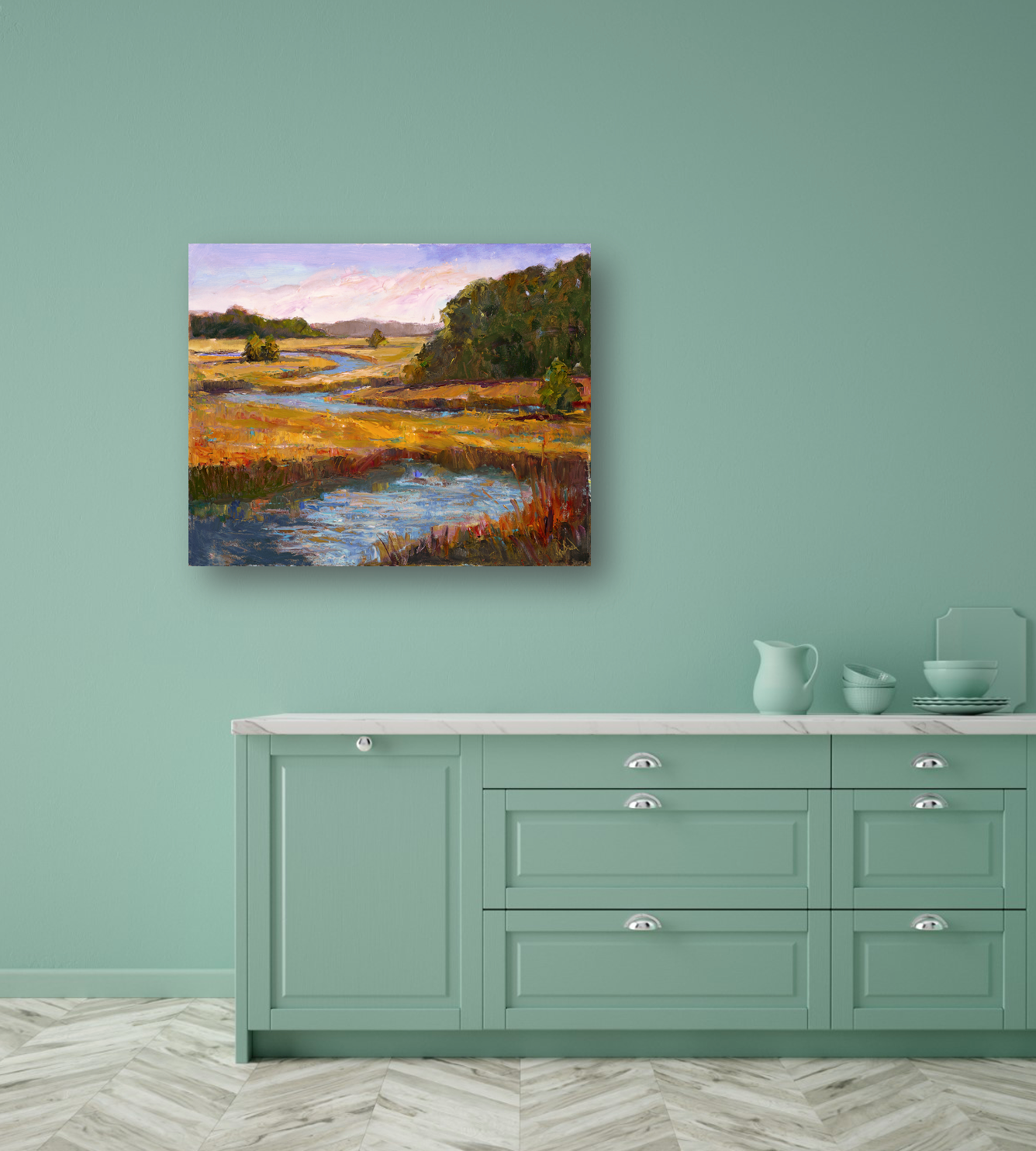 Kiawah Marsh Gold Artist Enhanced Canvas Print