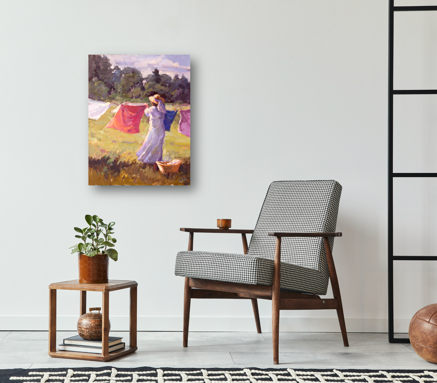 Laundry Day Artist Enhanced Canvas Print