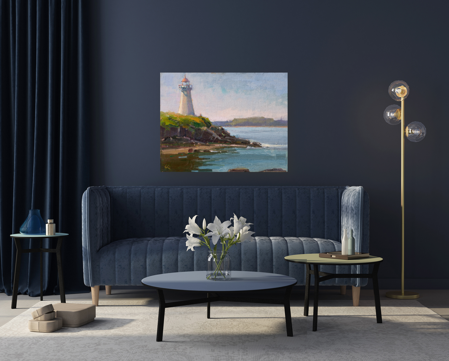 Lighthouse Artist Enhanced Canvas Print